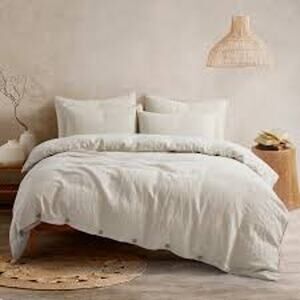 Atlinia Hemp Cotton Duvet Cover King Natural Organic Queen